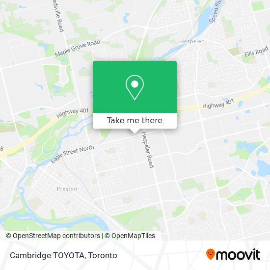 Cambridge TOYOTA map