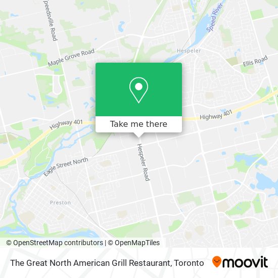 The Great North American Grill Restaurant plan