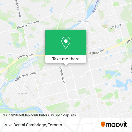 Viva Dental Cambridge map