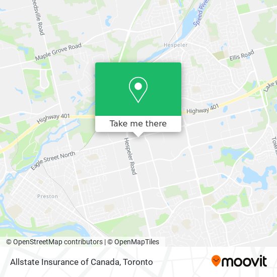 Allstate Insurance of Canada map