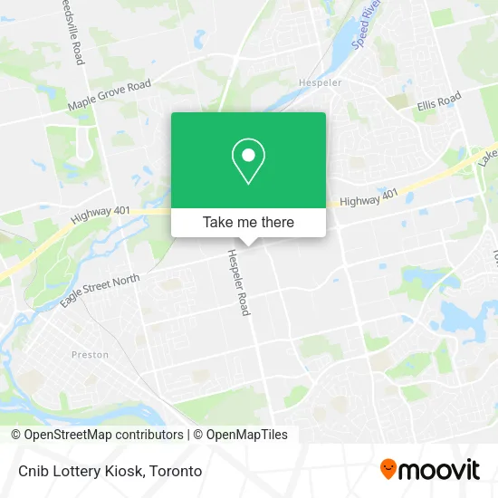 Cnib Lottery Kiosk map