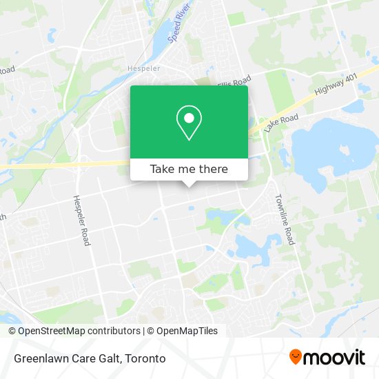 Greenlawn Care Galt map