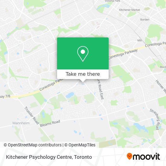 Kitchener Psychology Centre map