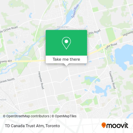 TD Canada Trust Atm map