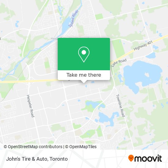 John's Tire & Auto map