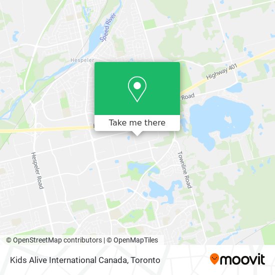 Kids Alive International Canada map