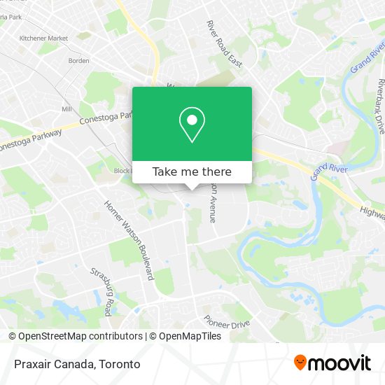 Praxair Canada map