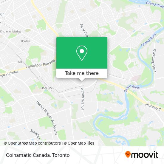 Coinamatic Canada map