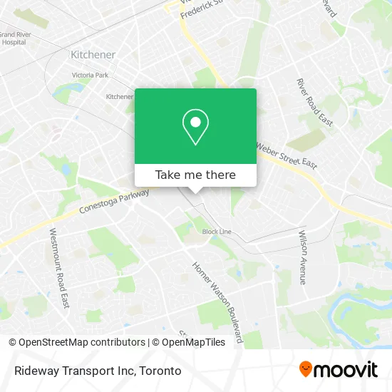 Rideway Transport Inc map
