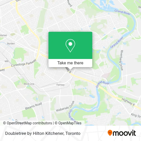 Doubletree by Hilton Kitchener map