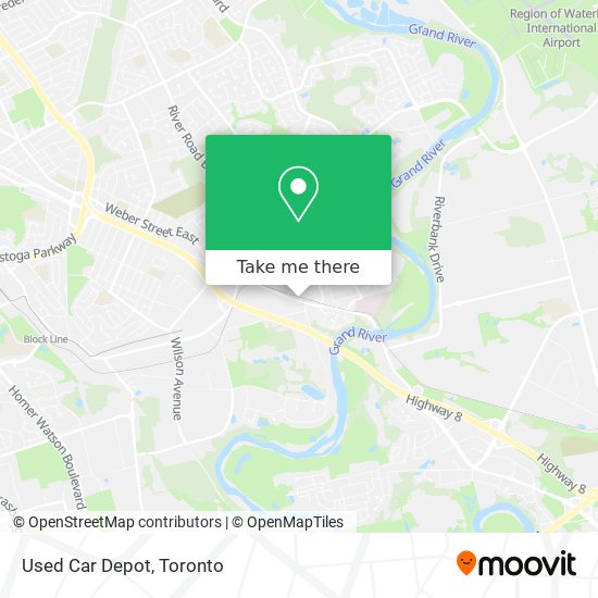 Used Car Depot map