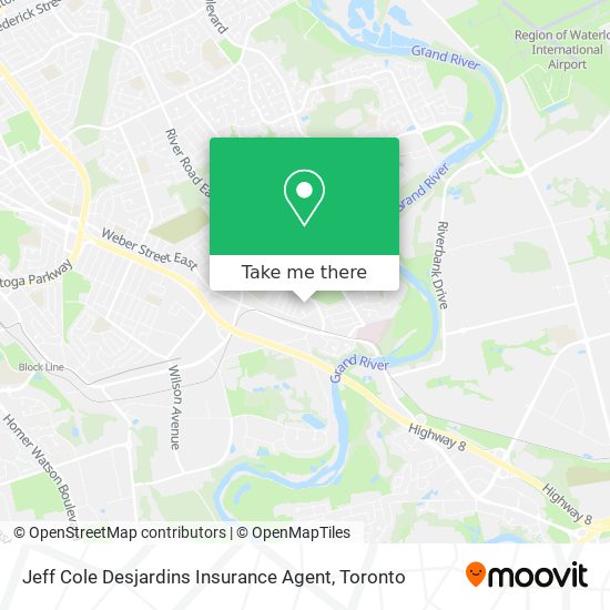 Jeff Cole Desjardins Insurance Agent map