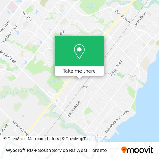 Wyecroft RD + South Service RD West map