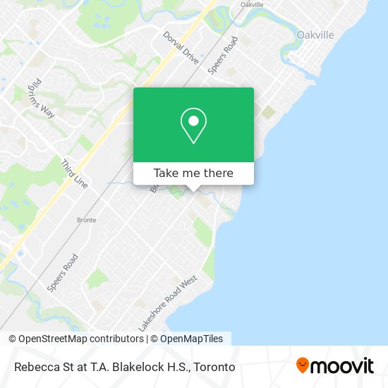 Rebecca St at T.A. Blakelock H.S. map