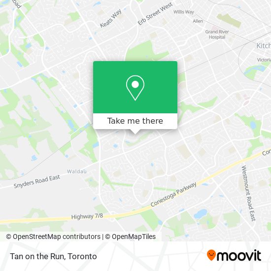 Tan on the Run map