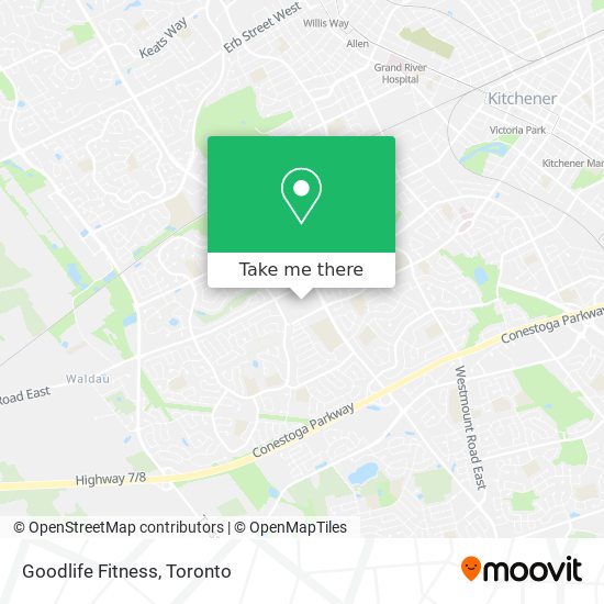 Goodlife Fitness map