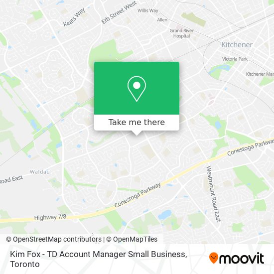 Kim Fox - TD Account Manager Small Business map