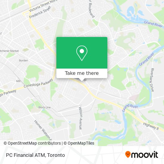 PC Financial ATM map