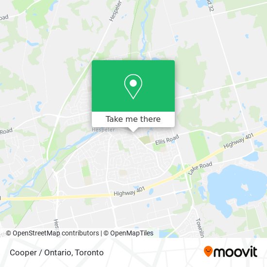 Cooper / Ontario map