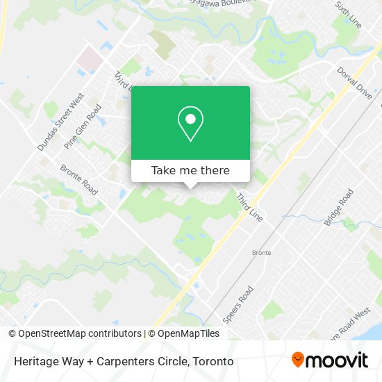 Heritage Way + Carpenters Circle map