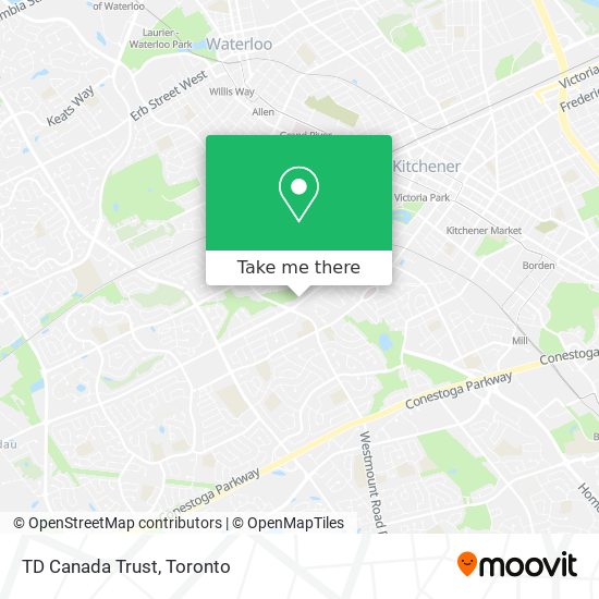 TD Canada Trust map