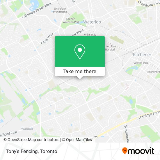 Tony's Fencing map