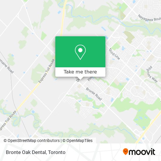 Bronte Oak Dental map