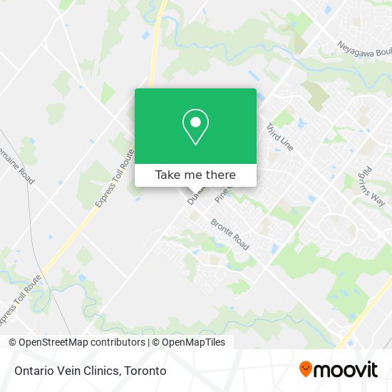 Ontario Vein Clinics map