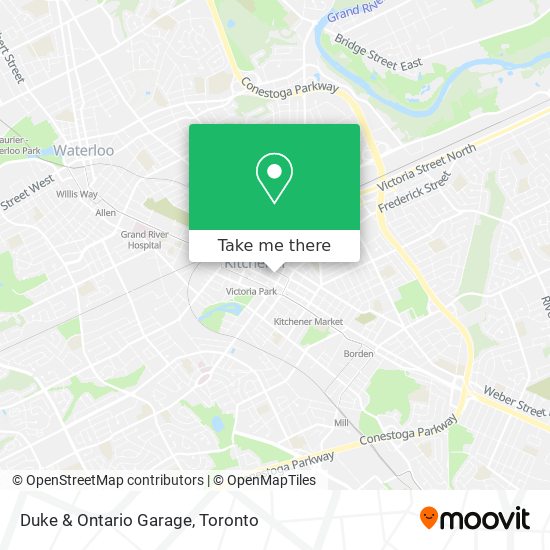 Duke & Ontario Garage map