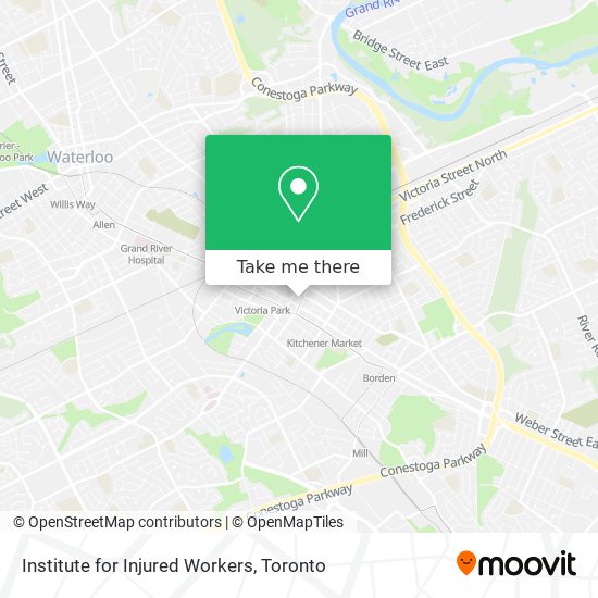Institute for Injured Workers map