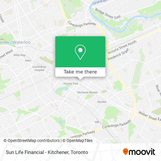 Sun Life Financial - Kitchener map