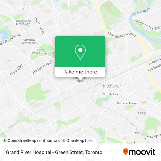 Grand River Hospital - Green Street map