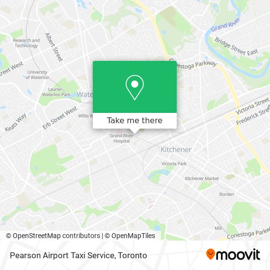 Pearson Airport Taxi Service map