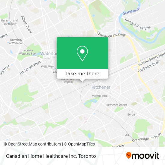 Canadian Home Healthcare Inc map