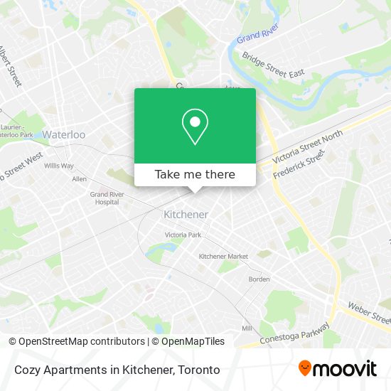 Cozy Apartments in Kitchener map