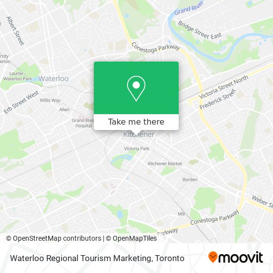 Waterloo Regional Tourism Marketing map