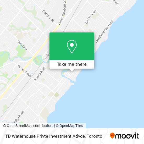 TD Waterhouse Privte Investment Advce map
