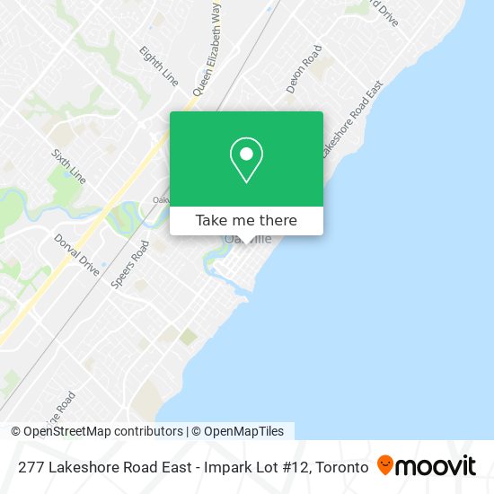 277 Lakeshore Road East - Impark Lot #12 map