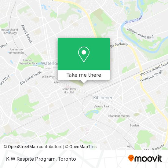 K-W Respite Program map