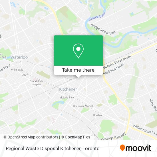 Regional Waste Disposal Kitchener map