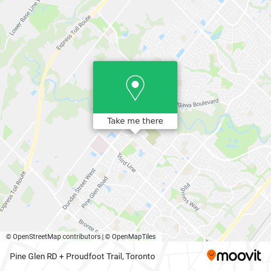Pine Glen RD + Proudfoot Trail map
