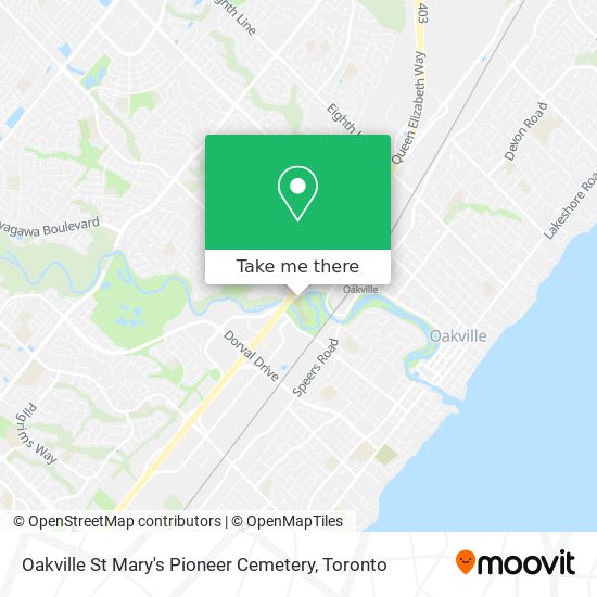 Oakville St Mary's Pioneer Cemetery map