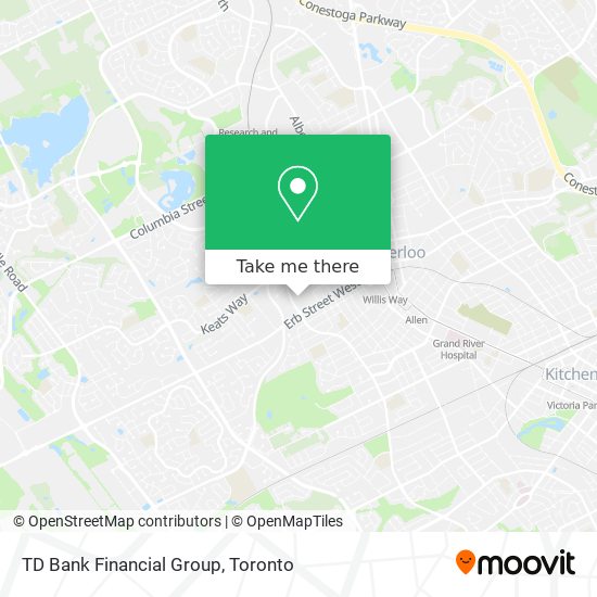 TD Bank Financial Group map