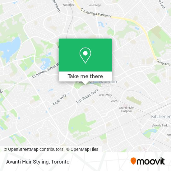 Avanti Hair Styling map