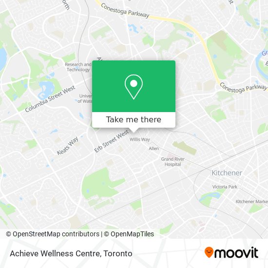 Achieve Wellness Centre map