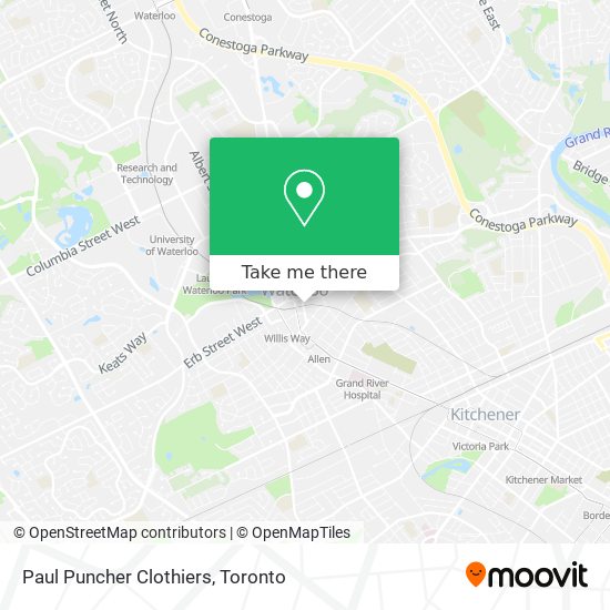 Paul Puncher Clothiers map