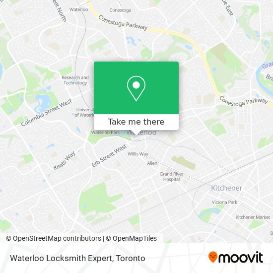 Waterloo Locksmith Expert map