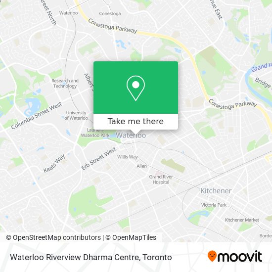Waterloo Riverview Dharma Centre map