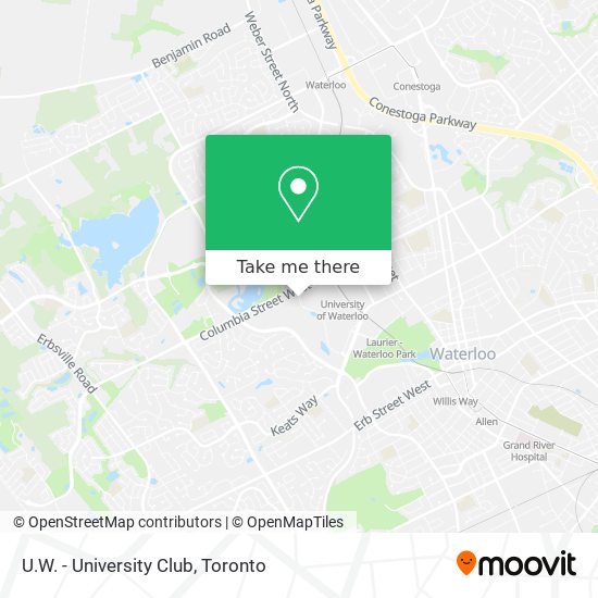 U.W. - University Club map
