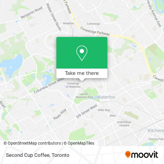 Second Cup Coffee map